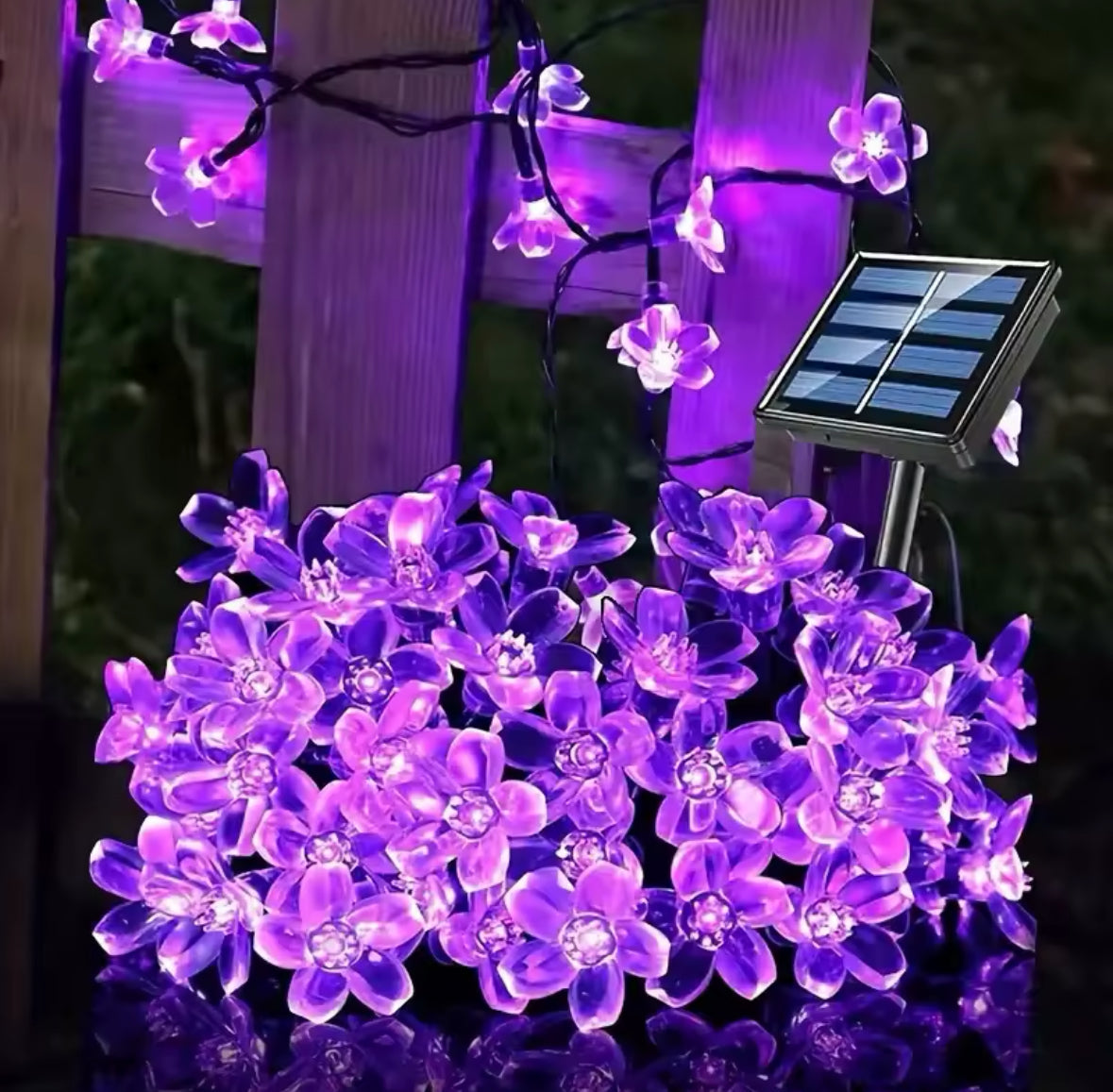 Wetterfeste Blumen Outdoor LED Lichterkette