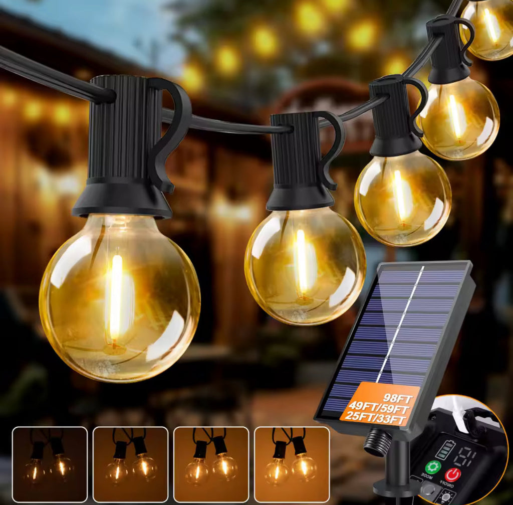 Wetterfeste Outdoor Solar LED Glühbirnen Lichterkette