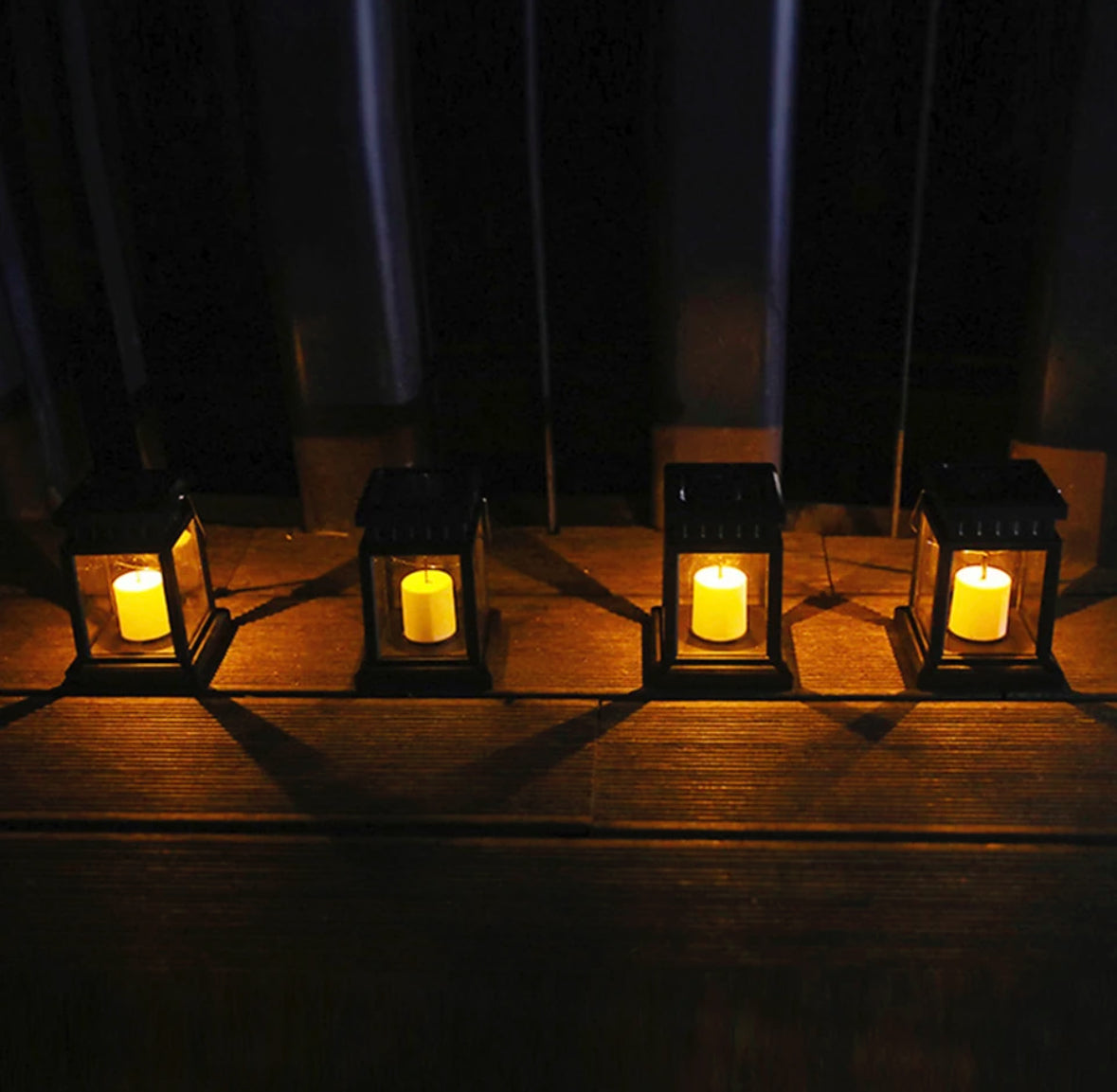 Solar Laternen mit Flackerndem LED Kerzenlicht