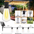 Wetterfeste Outdoor Solar LED Lichterkette mit länglichen Glühbirnen