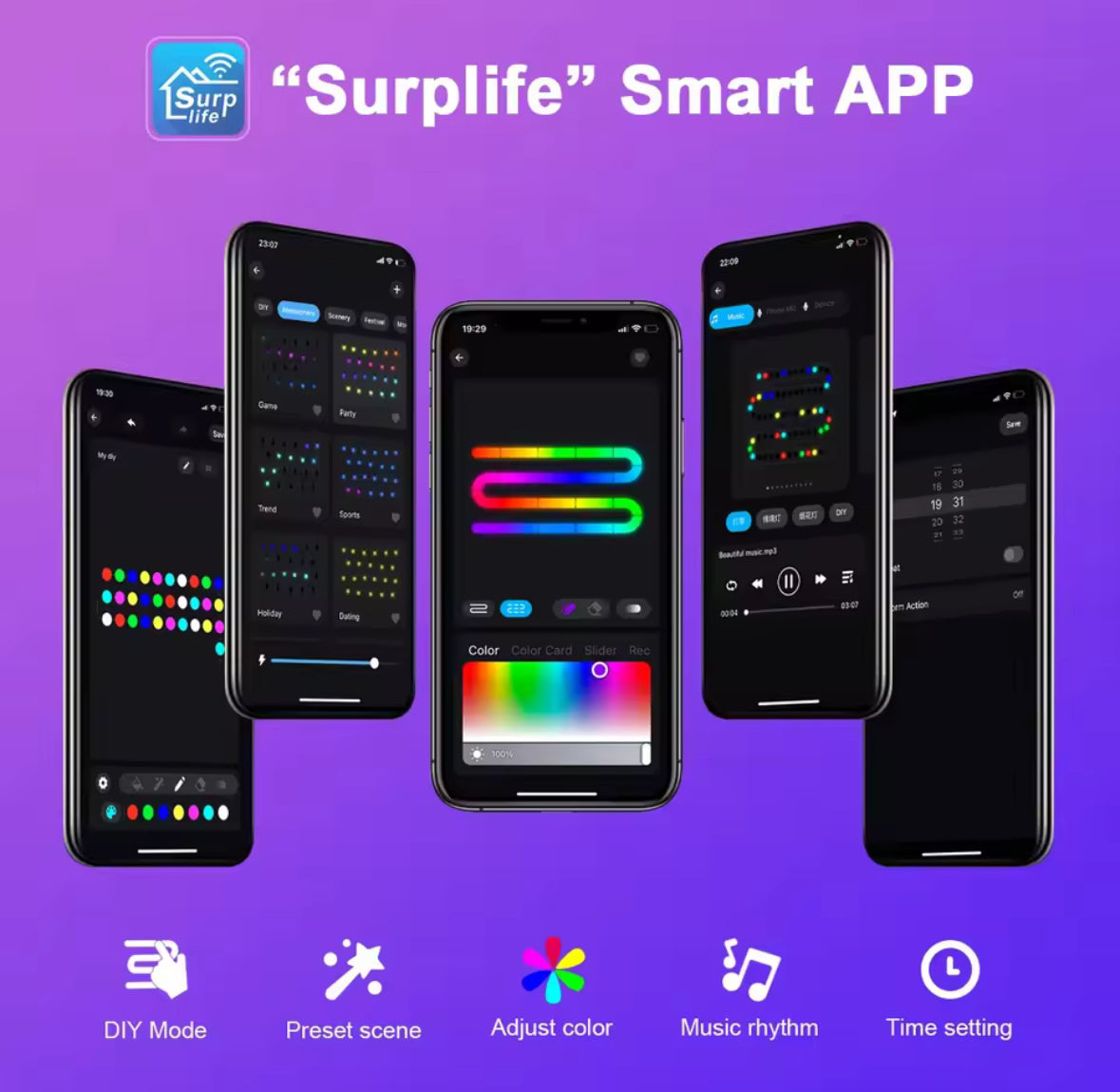 Wetterfeste Farbige DIY Outdoor LED Glühbirnen Lichterkette