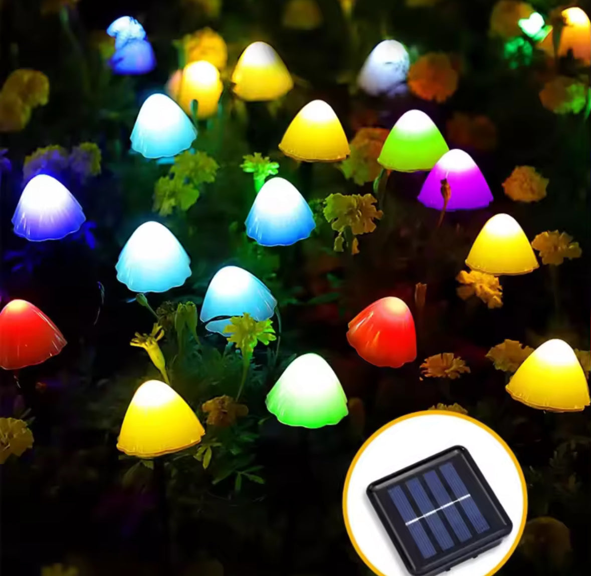 Magische Solar Pilz Lichterkette