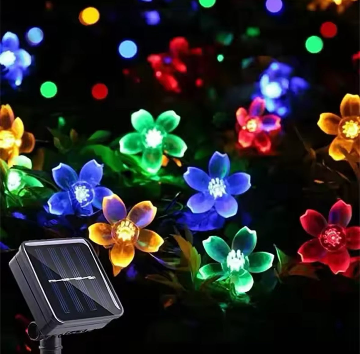 Wetterfeste Blumen Outdoor LED Lichterkette