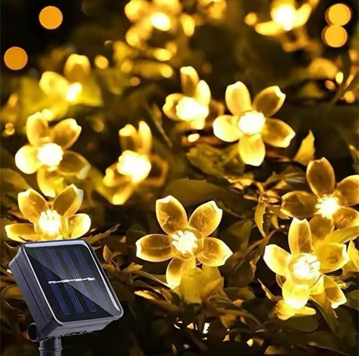 Wetterfeste Blumen Outdoor LED Lichterkette