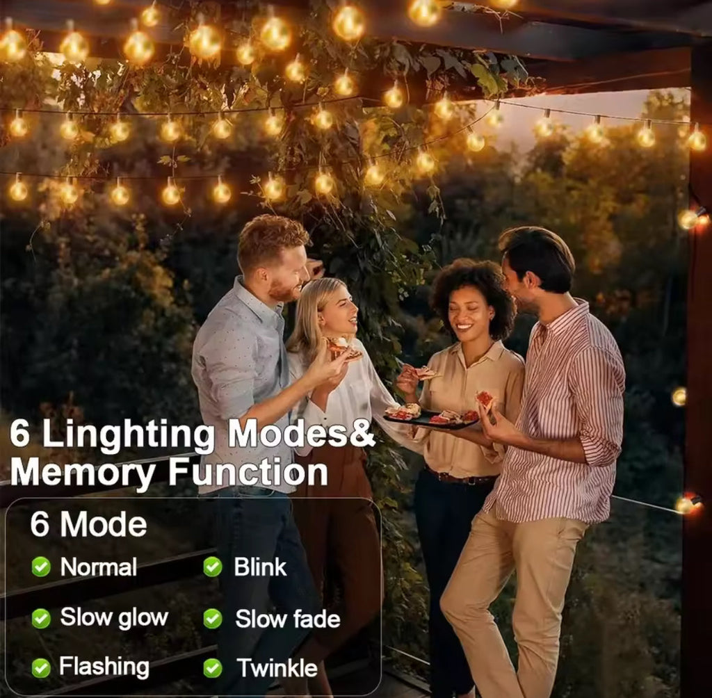 Wetterfeste Outdoor Solar LED Glühbirnen Lichterkette