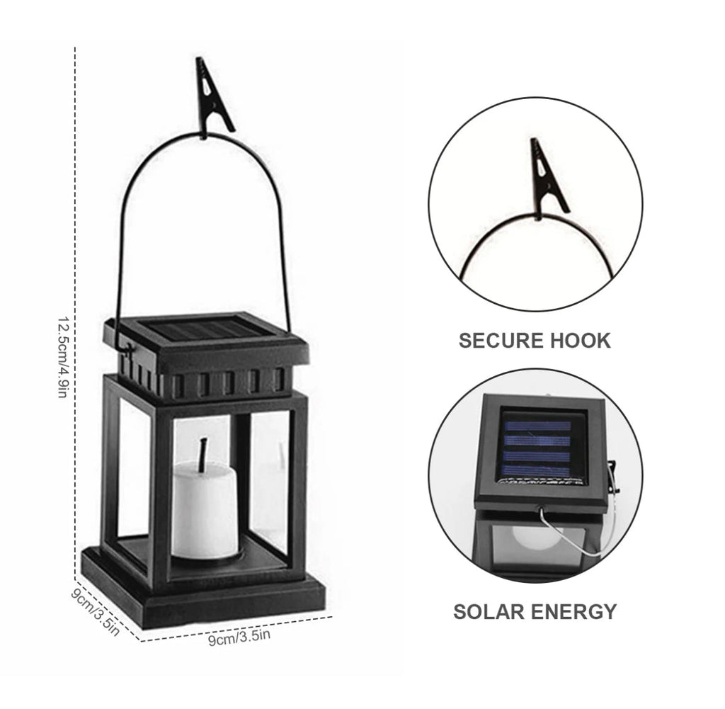 Solar Laternen mit Flackerndem LED Kerzenlicht