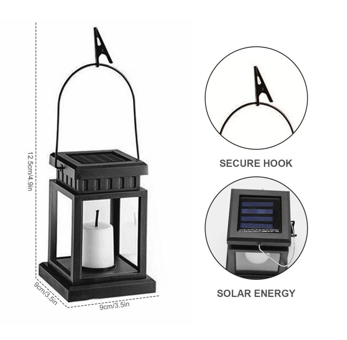 Solar Laternen mit Flackerndem LED Kerzenlicht