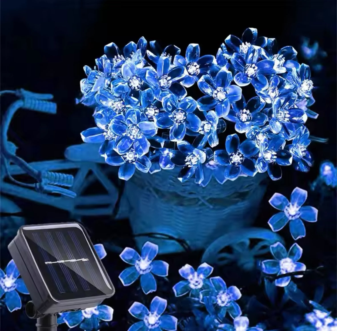 Wetterfeste Blumen Outdoor LED Lichterkette