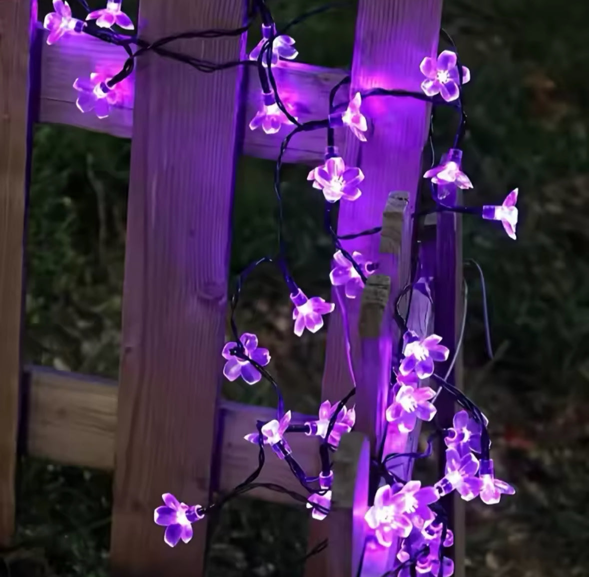 Wetterfeste Blumen Outdoor LED Lichterkette