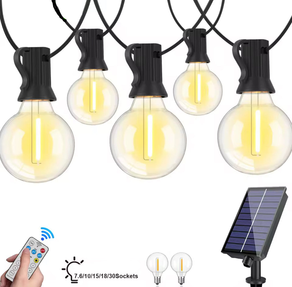 Wetterfeste Outdoor Solar LED Glühbirnen Lichterkette