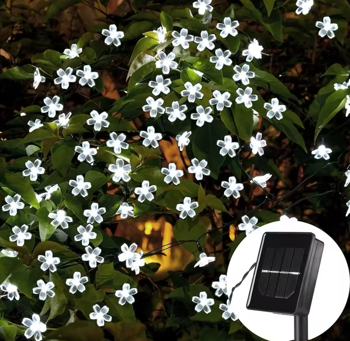 Wetterfeste Blumen Outdoor LED Lichterkette