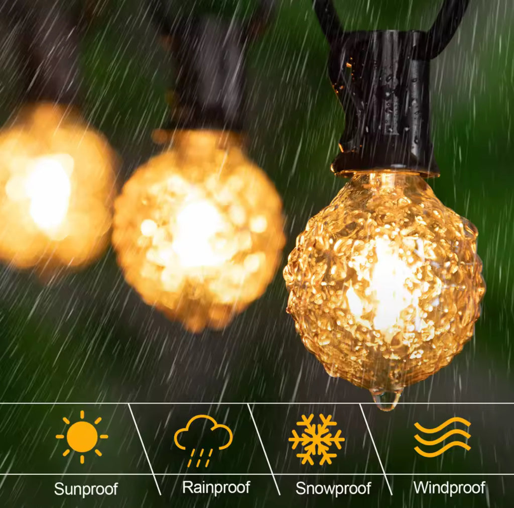 Allwetter Outdoor LED Lichterkette mit Bruchsicheren Birnen