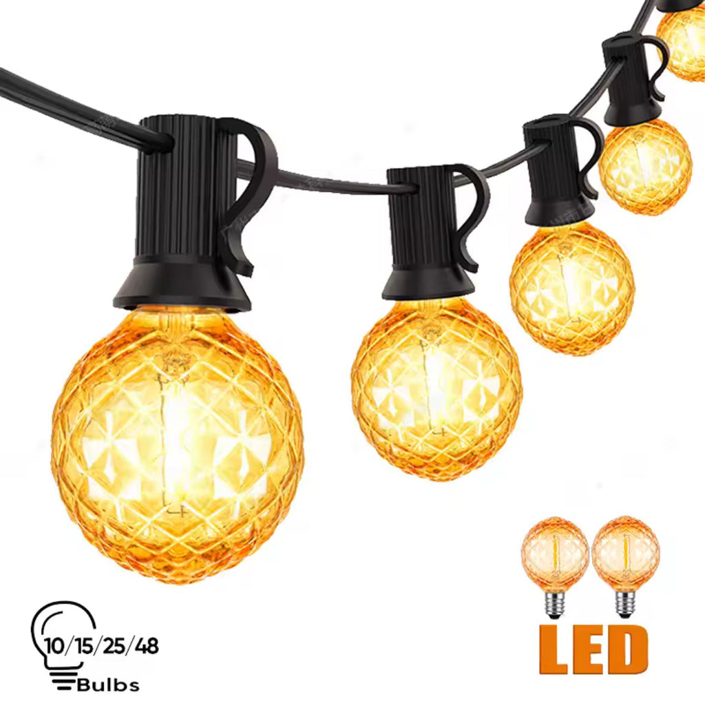 Allwetter Outdoor LED Lichterkette mit Bruchsicheren Birnen