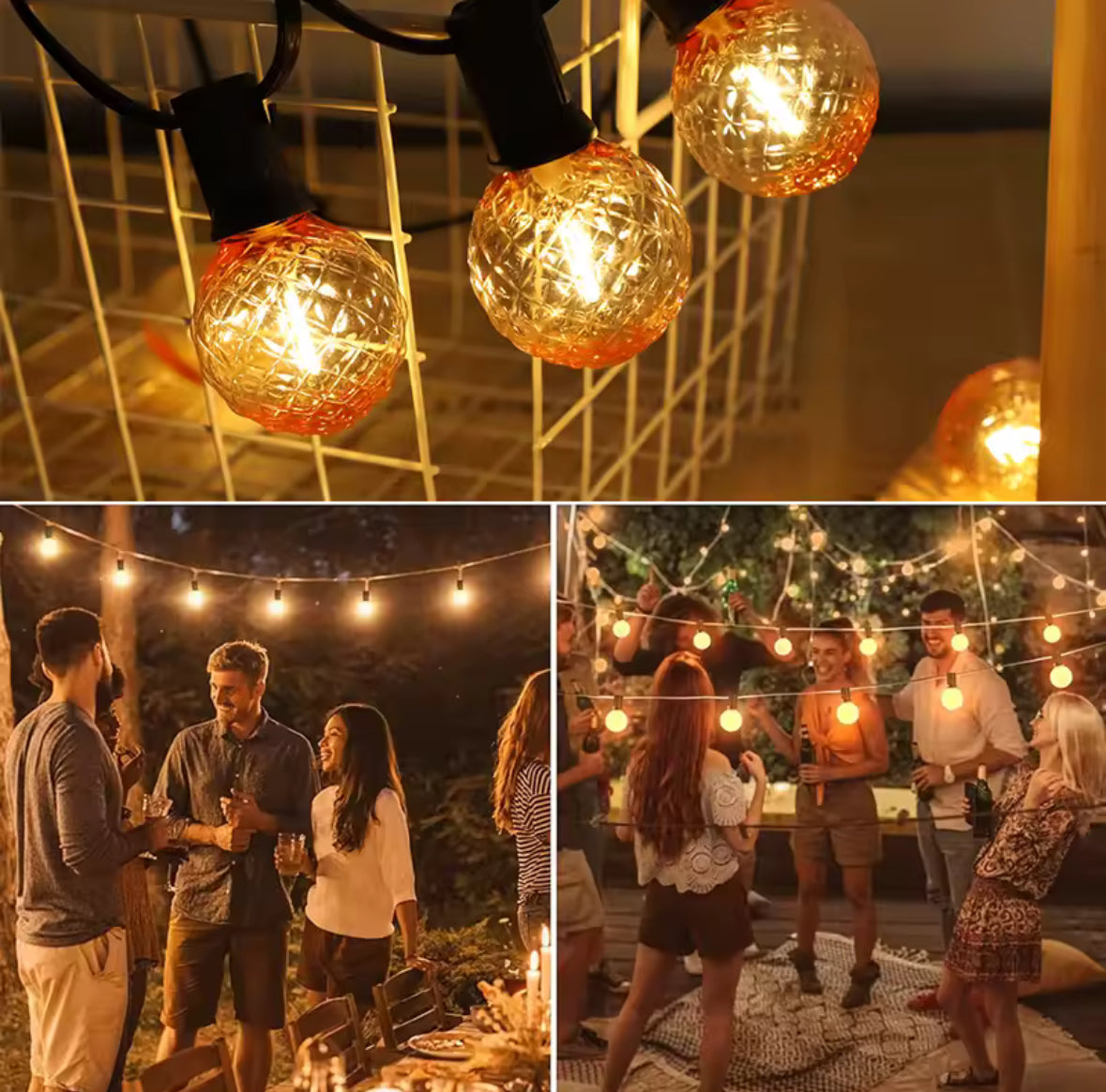 Allwetter Outdoor LED Lichterkette mit Bruchsicheren Birnen