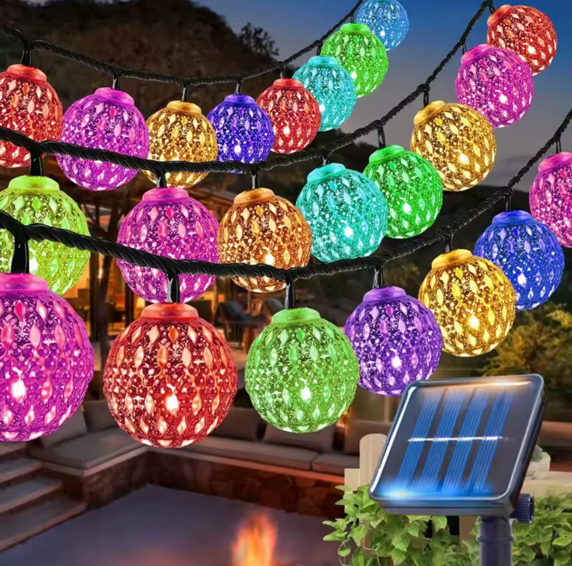 Marokkanische Solar Outdoor LED-Kugel Lichterkette