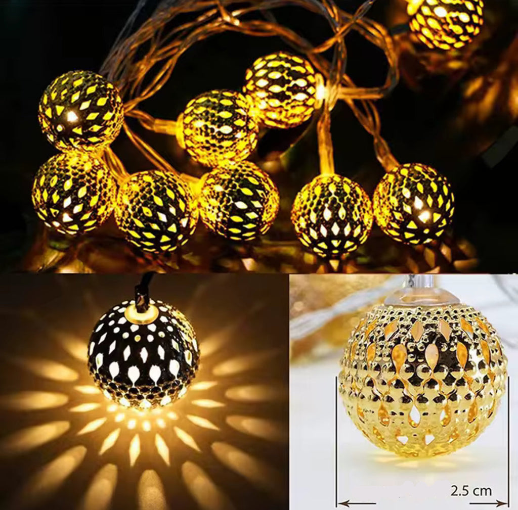 Marokkanische Solar Outdoor LED-Kugel Lichterkette
