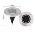 Solar Bodenleuchten für den Garten | Flache LED-Scheiben mit Erdspiess & Dämmerungssensor, IP65 | Wegbeleuchtung für Rasen, Einfahrt & Terrasse im Set
