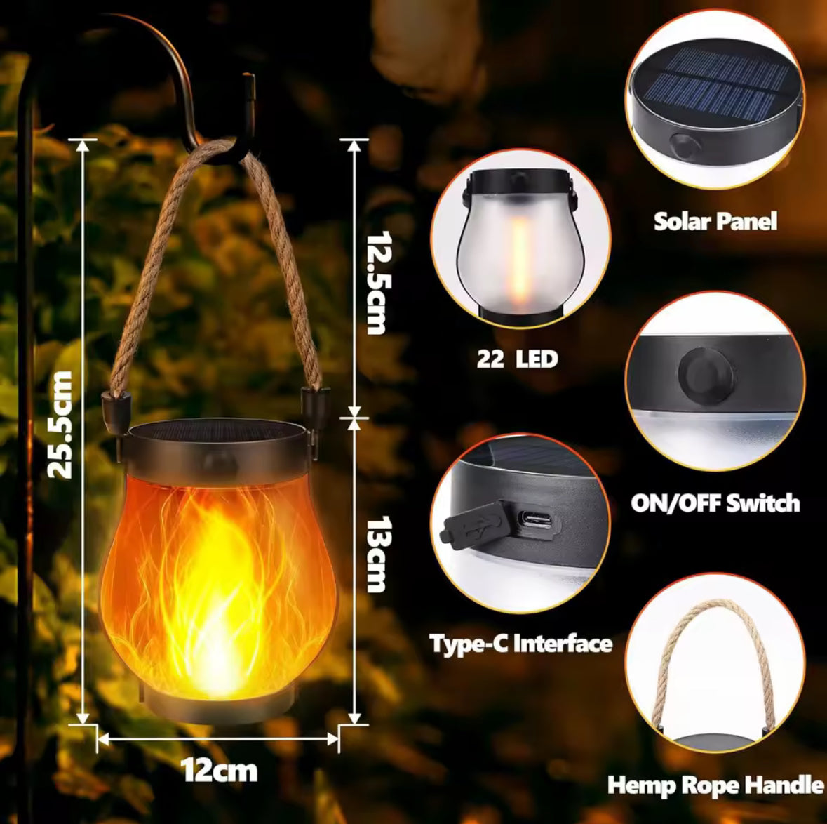Wetterfeste LED Solar Laternen