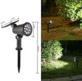 Solar Gartenstrahler mit Erdspiess | 9 LED, warm, weiss & 7-Farben-Wechsel, 3 Stufen dimmbar, IP65 | Für Baum, Fassade, Beet & Einfahrt im Set