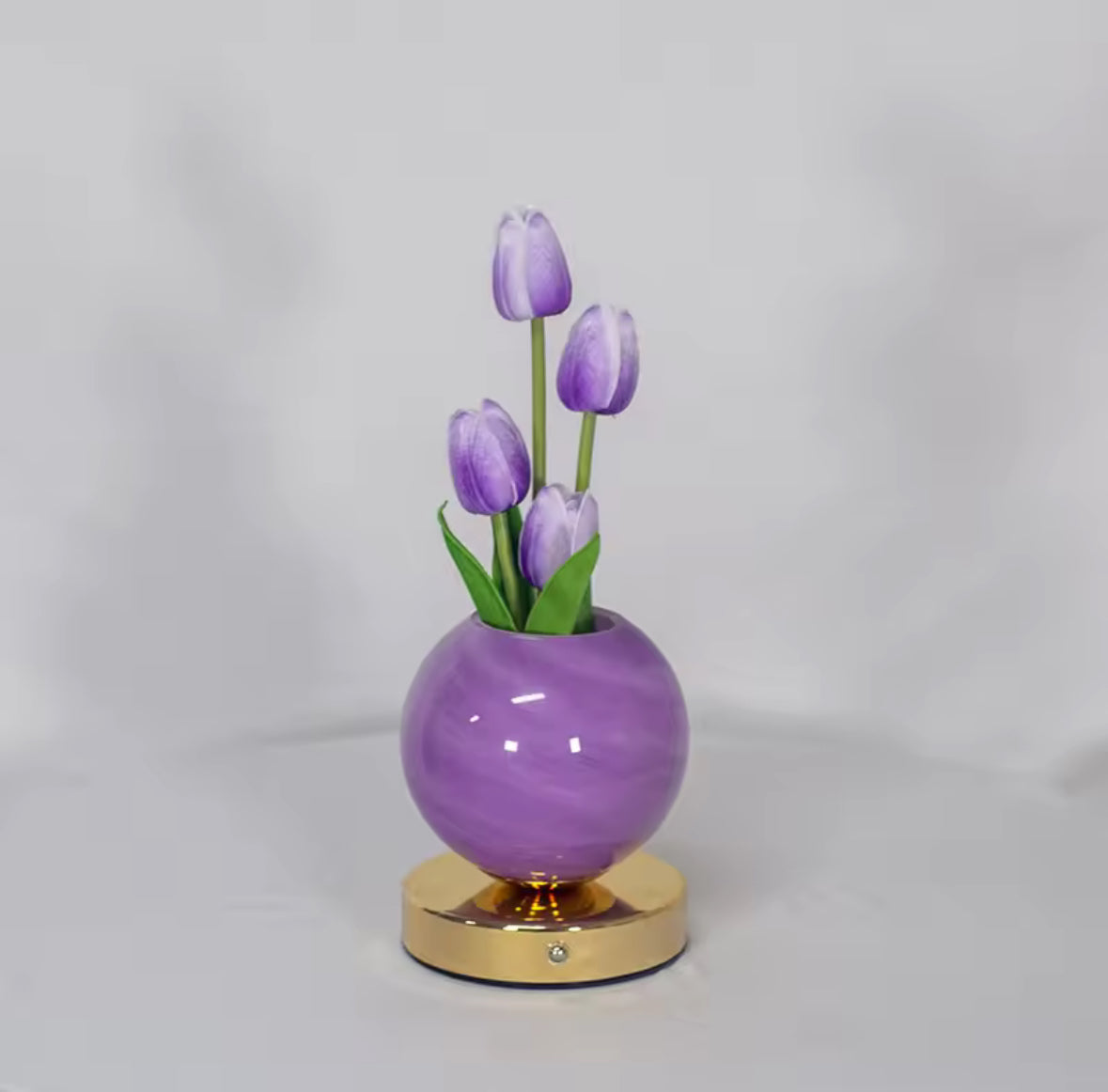 LED Tulpen-Strauss Tischlampe | Kabelloses Blumenlicht mit Touch-Dimmer, 3 Lichtfarben & USB-Akku | Deko & Nachtlicht für Nachttisch, Schreibtisch & Fensterbank