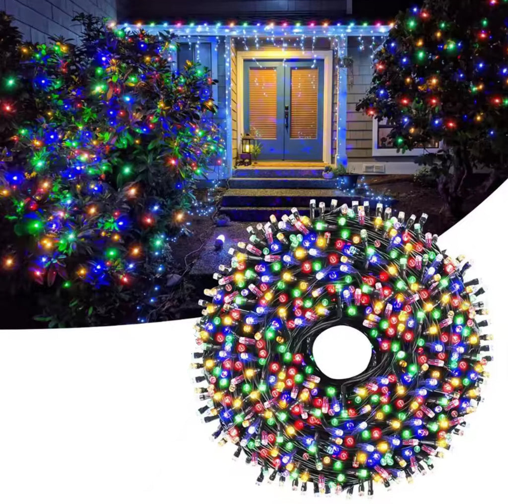 LED Lichterkette Outdoor | Wetterfeste Weihnachtsbeleuchtung 10–100 m | 8 Modi, Warmweiss, Kaltweiss & Bunt für Garten, Balkon & Baum