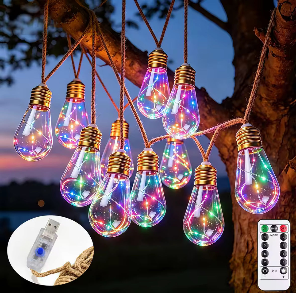 Solar Seil-Lichterkette mit Edison-Birnen | 8 Modi mit Fernbedienung, IP44 | Vintage Bistro-Licht für Pergola, Balkon & Garten