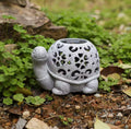 Solar Schildkröten-Laterne für den Garten | Deko-Figur mit Lichtprojektion & Dämmerungssensor | Wetterfest für Terrasse, Beet, Rasen & Balkon
