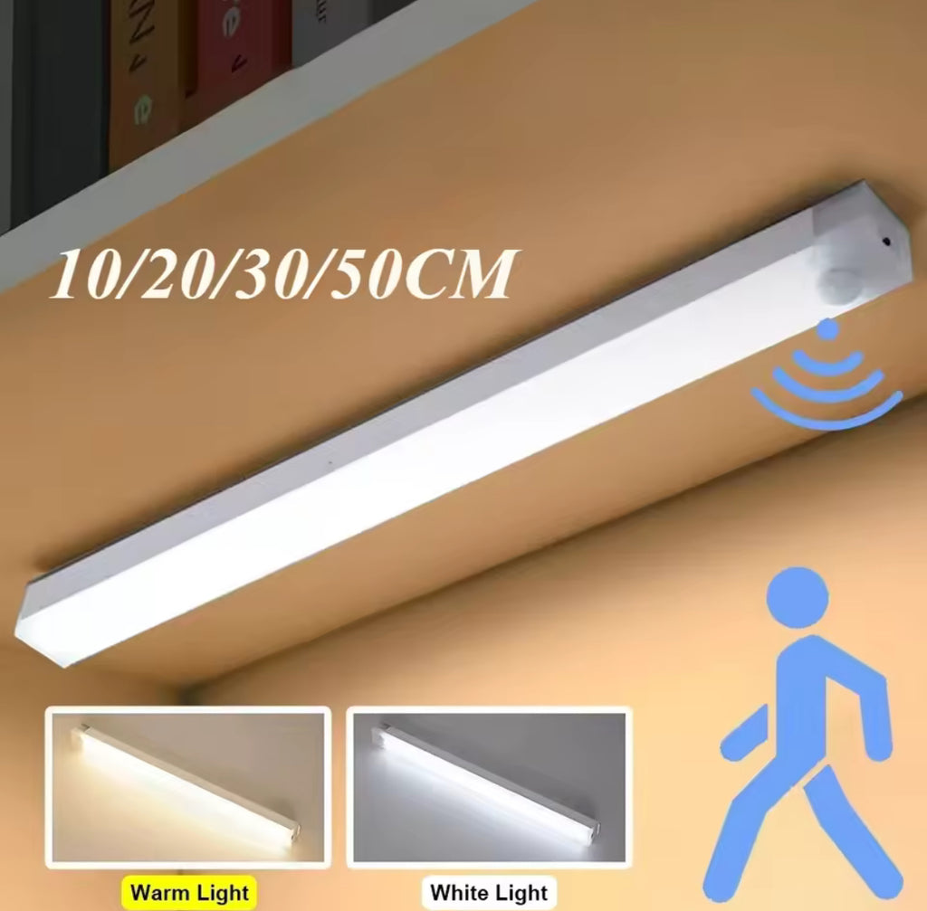 LED Schrankleuchte mit Bewegungsmelder | Kabellos mit USB-C Akku & Magnet-Montage ohne Bohren | Dimmbar für Schrank, Küche, Treppe & Flur
