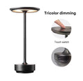 Luxuriöse LED Tischlampe mit Akku | Kabellos in Gold & Schwarz, Touch-Dimmer & USB-C | Elegantes Stimmungslicht für Nachttisch, Bar & Esszimmer