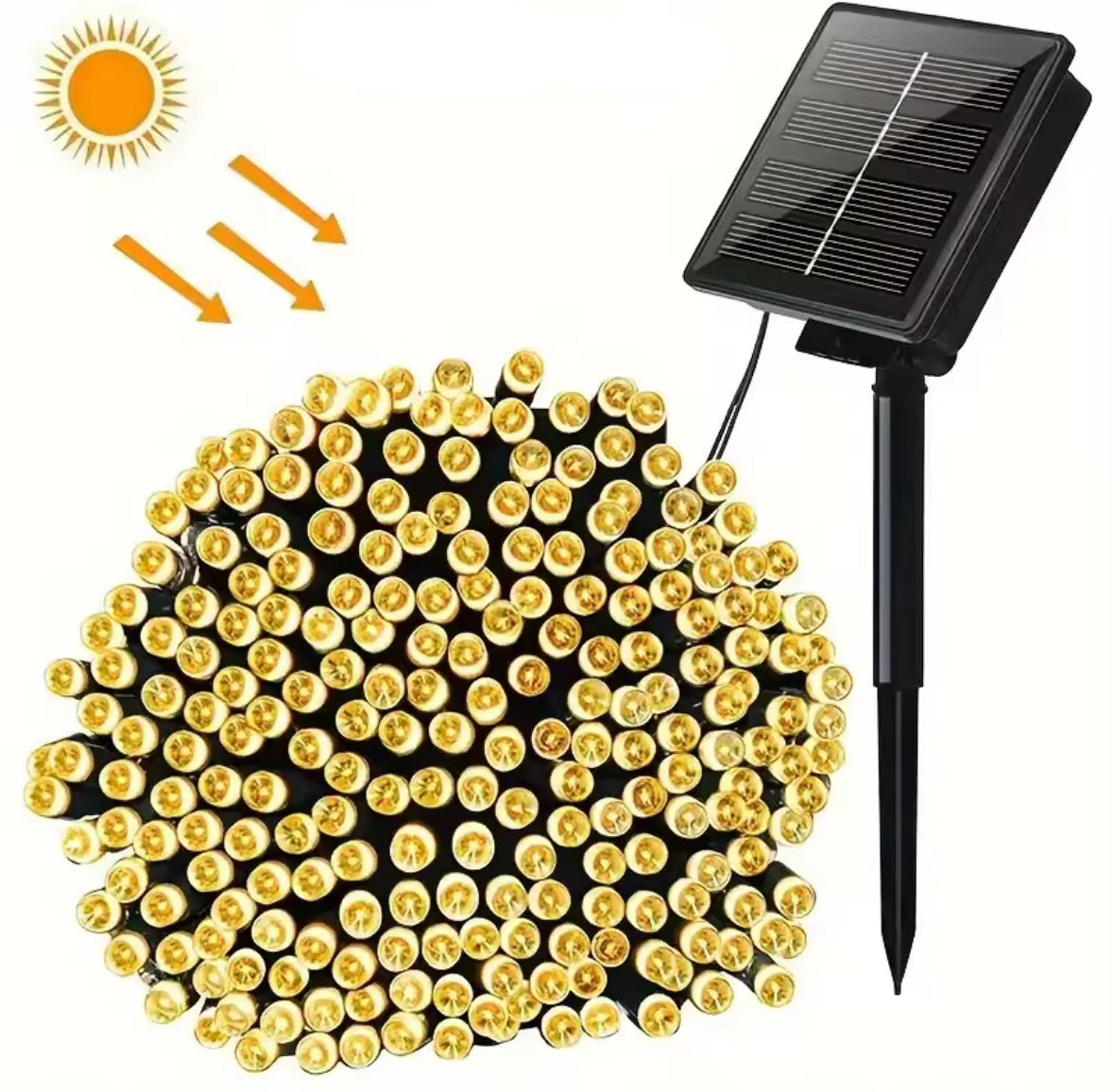 Solar Lichterkette für den Garten | 7–32 m mit Dämmerungssensor, warmweiss oder bunt | Für Strauch, Zaun, Balkon & Weihnachtsdeko aussen