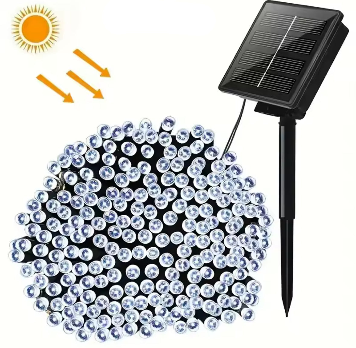 Solar Lichterkette für den Garten | 7–32 m mit Dämmerungssensor, warmweiss oder bunt | Für Strauch, Zaun, Balkon & Weihnachtsdeko aussen
