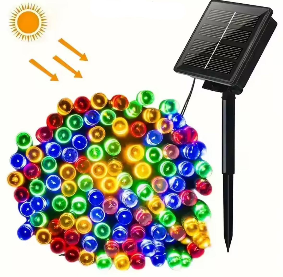 Solar Lichterkette für den Garten | 7–32 m mit Dämmerungssensor, warmweiss oder bunt | Für Strauch, Zaun, Balkon & Weihnachtsdeko aussen