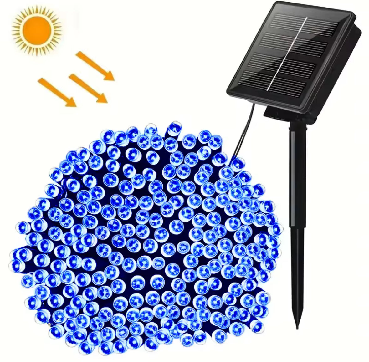 Solar Lichterkette für den Garten | 7–32 m mit Dämmerungssensor, warmweiss oder bunt | Für Strauch, Zaun, Balkon & Weihnachtsdeko aussen