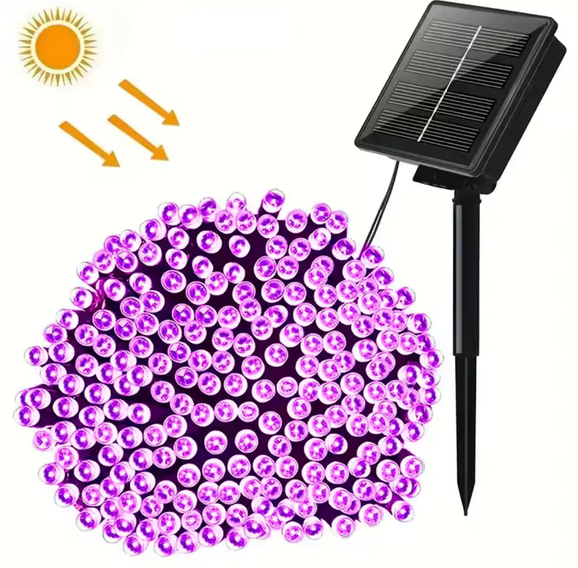 Solar Lichterkette für den Garten | 7–32 m mit Dämmerungssensor, warmweiss oder bunt | Für Strauch, Zaun, Balkon & Weihnachtsdeko aussen