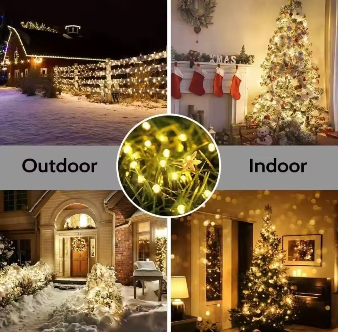 Solar Lichterkette für den Garten | 7–32 m mit Dämmerungssensor, warmweiss oder bunt | Für Strauch, Zaun, Balkon & Weihnachtsdeko aussen