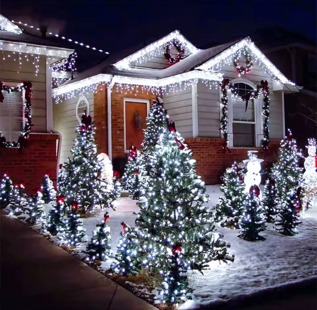 Solar Lichterkette für den Garten | 7–32 m mit Dämmerungssensor, warmweiss oder bunt | Für Strauch, Zaun, Balkon & Weihnachtsdeko aussen