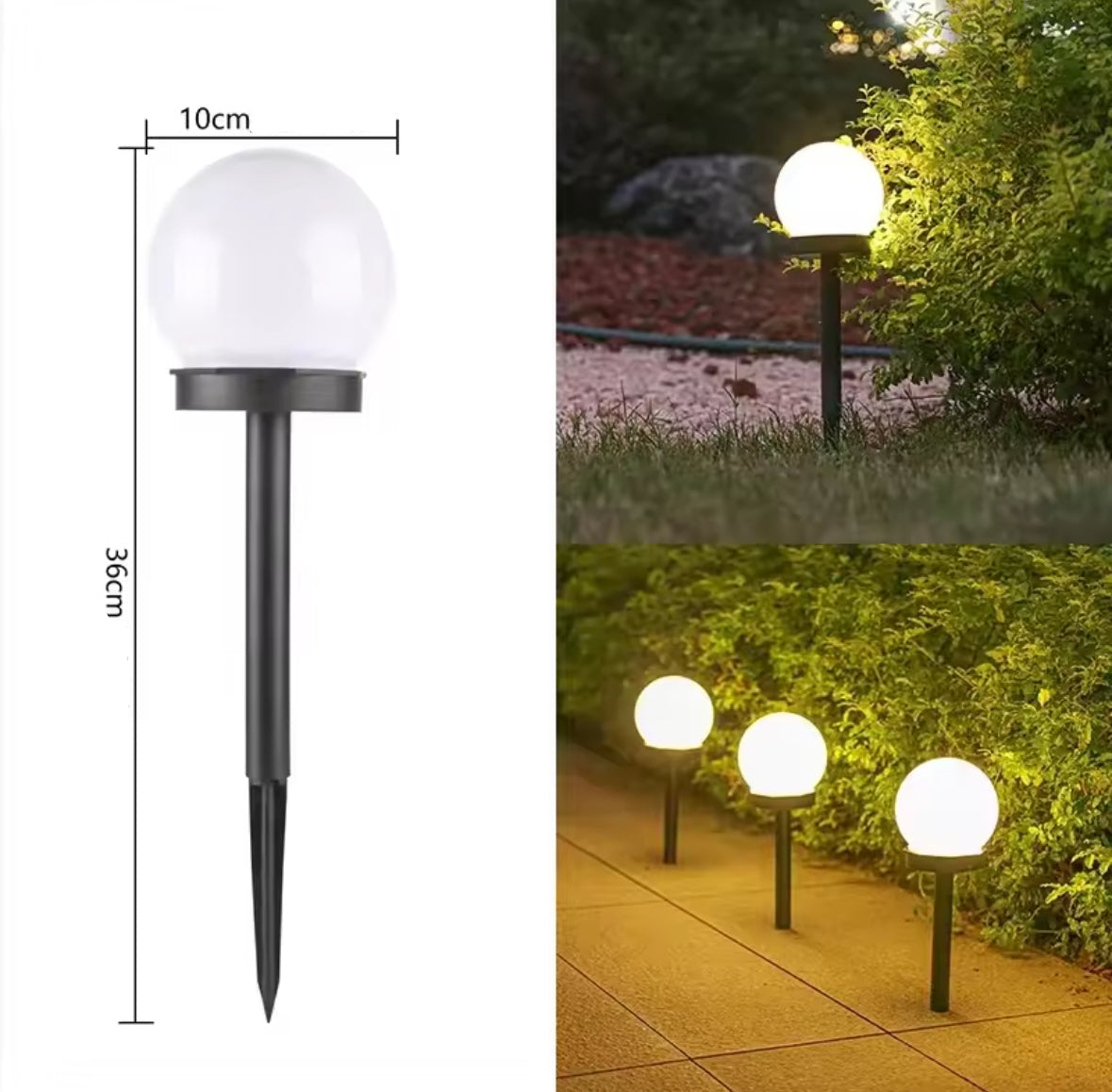 Solar Leuchtkugeln mit Erdspiess im Set | 3–12 Kugel-Wegleuchten Ø 10 cm, warmweiss oder Farbwechsel | Sanfte Solar-Wegbeleuchtung für Gartenweg, Beet & Einfahrt