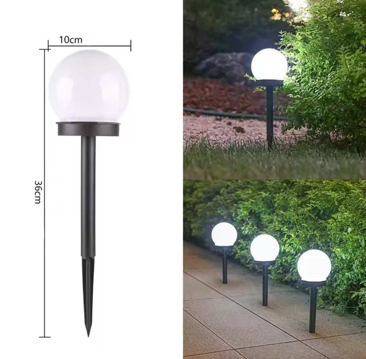 Solar Leuchtkugeln mit Erdspiess im Set | 3–12 Kugel-Wegleuchten Ø 10 cm, warmweiss oder Farbwechsel | Sanfte Solar-Wegbeleuchtung für Gartenweg, Beet & Einfahrt