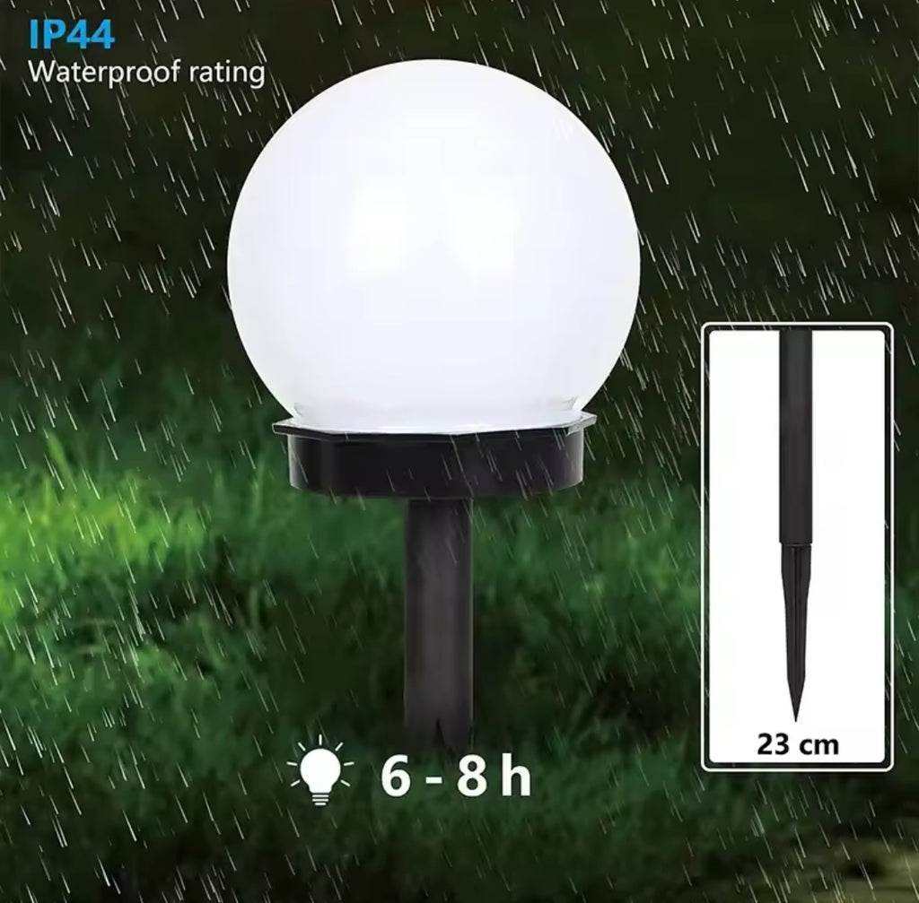 Solar Leuchtkugeln mit Erdspiess im Set | 3–12 Kugel-Wegleuchten Ø 10 cm, warmweiss oder Farbwechsel | Sanfte Solar-Wegbeleuchtung für Gartenweg, Beet & Einfahrt