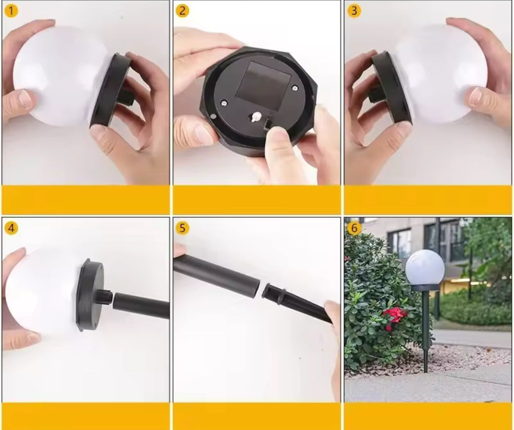 Solar Leuchtkugeln mit Erdspiess im Set | 3–12 Kugel-Wegleuchten Ø 10 cm, warmweiss oder Farbwechsel | Sanfte Solar-Wegbeleuchtung für Gartenweg, Beet & Einfahrt