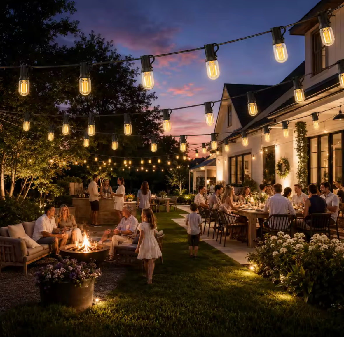 Solar Lichterkette mit länglichen LED-Birnen & USB-Notladung | 7,6–30 m, 8 Modi, IP44 | Feines Funkellicht für Pergola, Balkon & Terrasse – lädt auch ohne Sonne