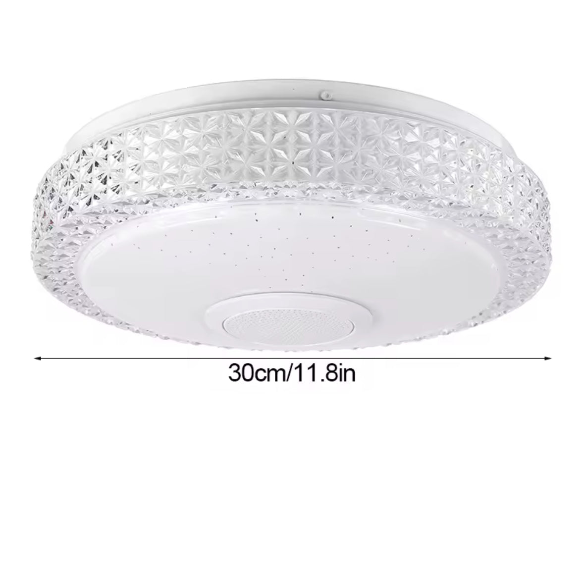 LED Deckenleuchte mit Lautsprechern | RGB + Warmweiss, dimmbar per App & Fernbedienung, Ø 30 cm | Stimmungslicht für Schlafzimmer, Kinderzimmer & Wohnzimmer