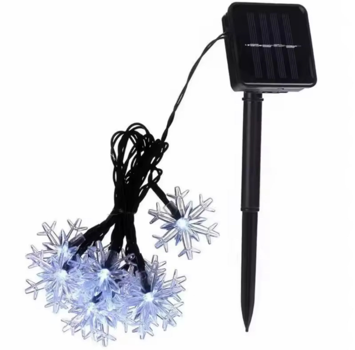 Solar Schneeflocken-Lichterkette | 7–12 m mit 50–100 LED-Flocken, 8 Modi, IP65 | Winterdeko aussen für Baum, Balkon, Fenster & Geländer