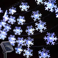 Solar Schneeflocken-Lichterkette | 7–12 m mit 50–100 LED-Flocken, 8 Modi, IP65 | Winterdeko aussen für Baum, Balkon, Fenster & Geländer