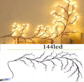 LED Weidenranken-Licht biegbar | 72–144 warmweisse Micro-LEDs, USB-betrieben | Formbare Lichtzweige als Wanddeko für Schlafzimmer, Fenster & Flur