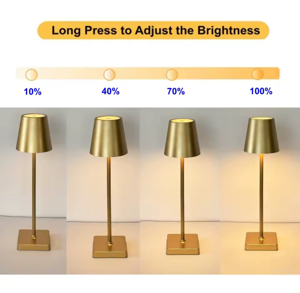 LED Flaschen-Tischlampe mit Akku | Kabelloses Bar-Licht mit Touch & 3 Lichtfarben, USB-C | Stimmungslicht für Esstisch, Bartresen, Balkon & Apéro