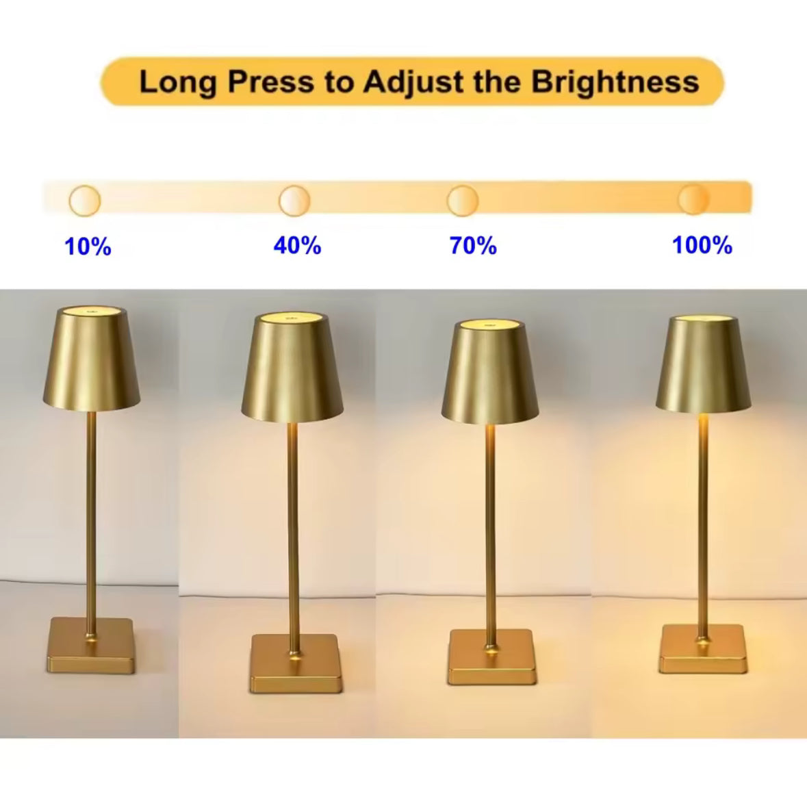 LED Flaschen-Tischlampe mit Akku | Kabelloses Bar-Licht mit Touch & 3 Lichtfarben, USB-C | Stimmungslicht für Esstisch, Bartresen, Balkon & Apéro