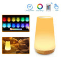 Mehrfarbiges LED Licht mit Fernbedienung & Sleep-Timer | 13 Farben, 5 Stufen dimmbar, Touch, USB-Akku | Einschlaflicht für Kinderzimmer, Nachttisch & Regal
