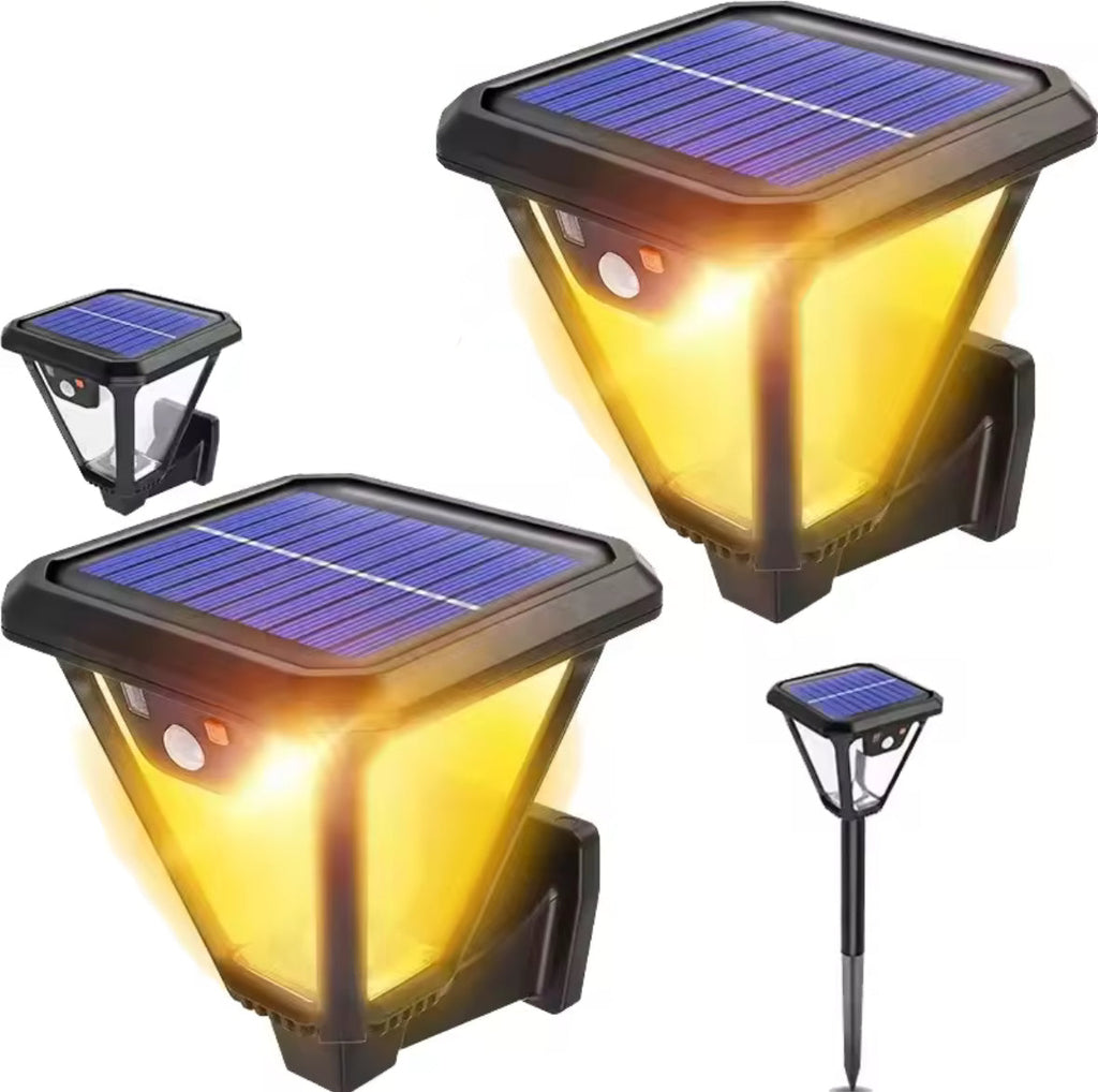 Solar Wegeleuchte 2-in-1 mit Bewegungsmelder | Erdspiess oder Wandmontage, 3 Modi, IP65 | Modernes Sensor-Solarlicht für Weg, Einfahrt & Hauswand