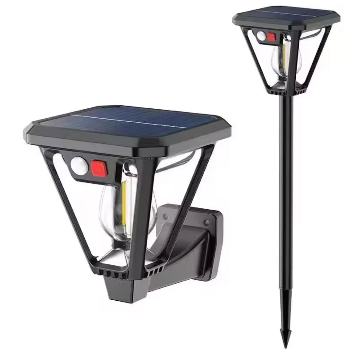 Solar Wegeleuchte 2-in-1 mit Bewegungsmelder | Erdspiess oder Wandmontage, 3 Modi, IP65 | Modernes Sensor-Solarlicht für Weg, Einfahrt & Hauswand